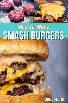 how to make smash burgers with cheese and meat