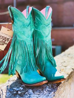 Suede Shoe Style, Snip Toe Cowgirl Boots, Turquoise Boots, Botas Western, Zipper Heels, Mid Boots