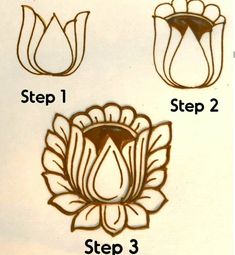 step by step instructions on how to draw flowers