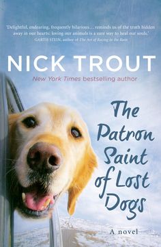 the cover of nick trout's novel, the patron saint of lost dogs