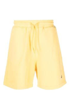 banana yellow cotton logo patch to the front elasticated drawstring waistband two side inset pockets rear patch pocket Banana Yellow, Yellow Shorts, Cotton Logo, Drawstring Waistband, Cotton Shorts, Short Outfits, Patch Logo, Patch Pocket, Bermuda Shorts