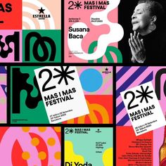 an advertisement for the 20th masi mas festival with images of women in different colors