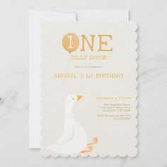 a birthday card with a duck on it