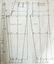 an image of a paper pattern for pants