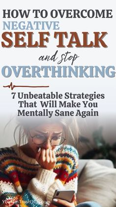 How to Not Overthink and Stop Negative Self Talk - free yourself from overthinking with these powerful strategies! Discover how to stop overthinking and regain control of your mind with practical tips and insights. Obtain the ultimate mental health support by learning how to overcome anxiety and live your best self. Nothing is better for your personal growth! sleep tricks | how to avoid overthinking | ways to overcome overthinking | self improvement tips on how to better yourself How To Avoid Overthinking, How To Not Overthink, How To Stop Overthinking, Avoid Overthinking, Stop Negative Self Talk, Overcome Overthinking, Mindfulness Books, Quick Meditation, Racing Mind