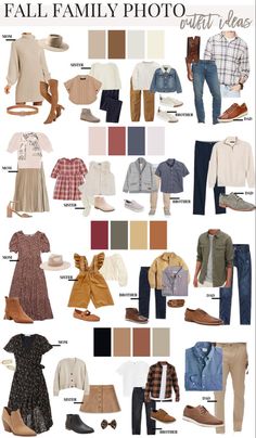 an image of different clothes and shoes for people