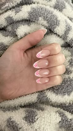 Basic Summer Nail Ideas, Cute Nail Designs With Gems, Summer Nails Short Round, Cute Summer Nail Inspo Almond, Pink And White Nails Almond, Summery Nails 2024 Almond, French Tip On Almond Nails, Cute Almond Nails Design Simple, Summer Nails Ideas 2024 Almond