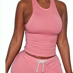 Women’s Sexy Spaghetti Strap Pajamas Short Set. Material Cotton/Spandex. 2pcs Sleepwear Sexy. Feature Quick Dry, Breathable. Pattern Solid. Style Women Sexy Sleeve Less, Elastic Waist. Colors Green, Black, Pink, Gray, Wine Red. Sizes Are S-8, M-10, L-12, Xl-14. We Have All Sizes And Colors Written Above. Pink Seamless Tank Top For Loungewear, Pink Summer Top For Lounging, Pink Tops With Built-in Bra For Loungewear, Pink Sleeveless Stretch Sleepwear, Pink Stretch Sleeveless Sleepwear, Pink Stretch Camisole For Loungewear, Casual Pink Sleep Tank Top, Pink Sleeveless Camisole For Loungewear, Pink Seamless Summer Sleepwear