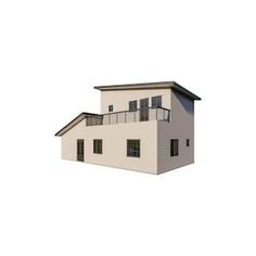 an image of a two story house on a white background