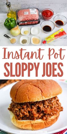 instant pot sloppy joes recipe on a white plate