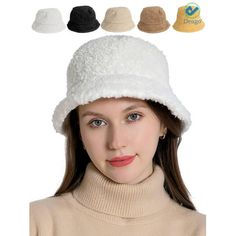 Specifications: Material: Faux Lamb Wool Optional Color: Black, Khaki, White, Beige, Yellow Circumference for the Head: 56cm~58cm / 22.1"~22.8" Length of the Hat: 15cm / 5.9" Features: 1. Made of thick warm material, thermal warm faux lamb wool is soft and comfortable. 2. Fashion and effectively keep your head and ears warmth in cold weather. 3. Easy to pack and roll into handbag, backpack or suitcase, convenient to carry out. 4. This hat goes well with casual or more dressy clothes, and makes a Dressy Clothes, Winter Bucket Hat, Cloche Hats, Wooly Hats, Winter Pins, Bucket Hat Women, Cap White, Wool Winter, Winter Hats For Women