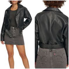 Dropped shoulders and a slightly cropped length bring contemporary attitude to this essential faux-leather moto jacket. /Shop Now/ #nordstrom #fashion Next In Fashion, Faux Leather Moto Jacket, Leather Moto, Leather Moto Jacket, Accessories For Men, Ladies Fashion, In Fashion, Women's Fashion Dresses