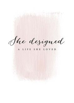 the logo for she designed, a life - loved fashion brand that has been launched