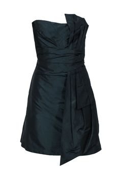 Current Boutique-Karen Millen - Green Strapless w/ Pleats Sz XS Elegant Green Fitted Strapless Dress, Elegant Fitted Green Strapless Dress, Elegant Green Formal Mini Dress, Green Mini Dress For Formal Occasions, Elegant Green Mini Dress For Formal Occasions, Elegant Green Mini Dress, Elegant Green Strapless Dress, Green Strapless Dress With Sweetheart Neckline For Formal Occasions, Elegant Green Mini Dress For Evening