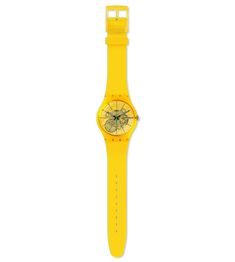 Swatch. 2 year warranty. Yellow Analog Watch With Round Dial, Modern Yellow Watch Accessories With Analog Display, Modern Yellow Watches With Metal Dial, Modern Yellow Watch With Metal Dial, Modern Yellow Analog Watch Accessories, Modern Yellow Watch With Round Dial, Yellow Analog Watch Accessories, Digital Watch, Daffodils