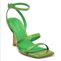 Reposhing This Item I Purchased From @Enwright899. Loved It, But Ready To Rotate For Something New. Questions? Leave A Comment Below! Never Used, In Like New Condition. Green Synthetic Sandals With 4-inch Heel, Green Synthetic Heels With Heel Loop, Fitted Green Sandals With Round Toe, Square Toe Sandals, Marc Fisher, Something New, Shoes Women Heels, Sandals Heels, Shoes Heels