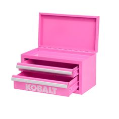 two pink drawers with the word kobalt on them