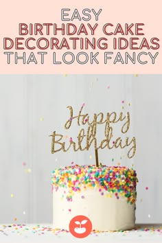 an easy birthday cake decorating idea that looks fancy