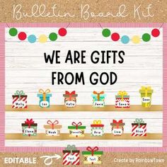 we are gifts from god bulletin board kit