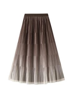 Experience the stunning elegance of the Gradient Color Loose Mid Length Skirt from Guocali. This multicolor fashion piece is designed to elevate any outfit. Its pleated design adds a touch of sophistication. The loose fit ensures comfort, while the mid-length offers versatility for various occasions. Crafted from a blend of cotton and polyester, this women's skirt has a slight stretch for a perfect fit. Perfect for all seasons, its gradient color creates a vibrant look. Embrace style and confide Non-stretch Pleated Tiered Skirt, Elegant Non-stretch Tiered Skirt, Accordion Pleats Tiered Skirt, Pleated Non-stretch Flared Maxi Skirt, Elegant Non-stretch Pleated Skirt, Brown Pleated Tiered Skirt, Brown Flowy Pleated Skirt, Elegant Brown Tiered Skirt, Summer Pleated Brown Skirt