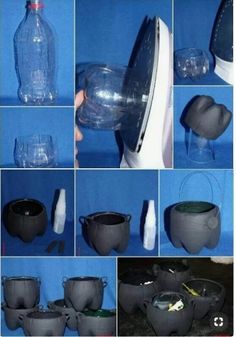 several pictures of different types of vases with lids and handles, including one being used as a water pitcher