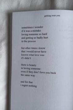 an open book with some type of poem on the page and it's cover