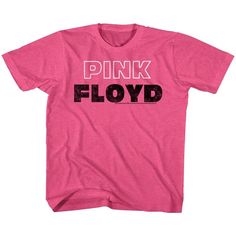 PINK FLOYD Kids T-shirt Made of quality cotton Full-color vintage style print to the chest Double needle sleeve and bottom hem Pre-washed to minimize shrinkage Regular fit Crew neck Short length sleeves back is blank About American Classics American Classics are classic American! AC produces quality 100% licensed t-shirts and apparel since 1994. Sold in global stores and includes a wide variety of licensed tees from classic movies and TV shows to Musicians and American Icons. Officially Licensed Rockford Files, Pink Floyd Vintage, Hot Pink Tee, Pink Floyd Shirt, Vintage Toddler, Rock T Shirts, Pink Tee, Music For Kids, Band Shirts