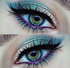 Make Up Kits, Mermaid Eyes, Make Up Designs, Long Eyelashes, Smink Inspiration, Beauty Make-up, Eye Makeup Designs, Makijaż Smokey Eye, Mermaid Makeup