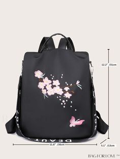 BagForLove - Premium Floral Embroidered Solid Color Backpack for Students, Ideal for College, High School, and Travel Product Description Color Black Pattern Type Plain Material Polyamide Type Classic Backpack Style Fashionable Bag Size Medium Composition 100% Nylon Size Chart INCH CM Bag Height Bag Length Bag Width Strap Length Handle Height 13.4 inch 13 inch 5.5 inch 35.4/37.4 inch 2.4 inch Bag Height Bag Length Bag Width Strap Length Handle Height 34 cm 33 cm 14 cm 90/95 cm 6 cm Details Pictu Girls School Backpack, Girl Backpacks School, Colorful Backpacks, Backpack Style, Education Level, Girls School, School Backpack, Classic Backpack, School Backpacks