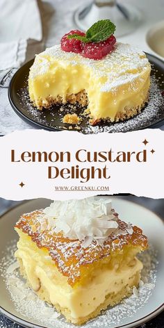 lemon custard delight dessert on a plate