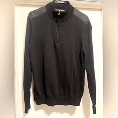 Like Brand New Worn Once Great Condition Black Zipper Closure Sweater For Fall, Black Zipper Sweater For Fall, Black Half-zip Sweater For Fall, Black Zipper Closure Tops For Work, Sweater With Zipper, Michael Kors Black, Zip Ups, Men Sweater, Michael Kors