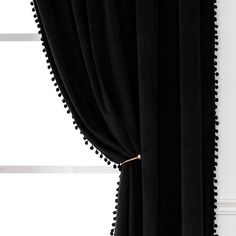 PRICES MAY VARY. WELL MADE: Victree thick pom pom velvet curtains are crafted with high-quality polyester fabric. Each set includes 2 panels with each panel measuring 52-inch width by 84-inch length. The curtains are finished with rod pocket, fit well with standard or decorative curtain rods. LUXURY LOOK: These velvet curtains feature silky-smooth touch and beautiful drape sense. Offered in beautiful tones and hues they fit into a casual or rustic setting as well as a sophisticated elegant space Sun Blocking Curtains, Velvet Curtains Bedroom, Bedroom Blackout Curtains, Decorative Curtain Rods, Drapes For Living Room, Pocket Window, Velvet Drapes, Privacy Curtains, Curtain Room