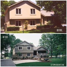 before and after pictures of a house in the suburbs