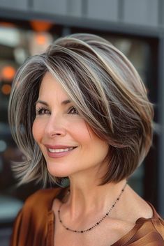 #hairstyleinspiration #hairtrends #hairgoals #hairstyleideas #hairinspo #hairtutorial #hairtransformation #hairdo #hairfashion #hairlove Grey Bob Hairstyles, Short Bobs With Bangs, Best Bob Haircuts, Shoulder Length Hair Cuts, Bob Haircuts For Women, Haircut For Older Women, Hairstyles Over 50