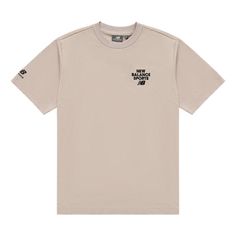 New Balance Logo Print Tee 'Beige Black' 5ED12093-LBE New Balance Logo, Balance Logo, Print Tee, Printed Tees, Casual T Shirts, Logo Print, New Balance, Lifestyle, ? Logo