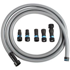 four hoses connected to each other on a white background