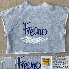 vintage Fresno cropped graphic muscle sweatshirt raglan Velva Sheen M adult | eBay Graphic Print Cropped Cotton Sweatshirt, Cropped Cotton Sweatshirt With Graphic Print, Vintage Cotton Crop Top For Streetwear, Crop Top Men, Graphic Hoodies Aesthetic, Sport Crop Top, Sports Crop Tops, Crop Top Sweatshirt, Graphic Tees Vintage