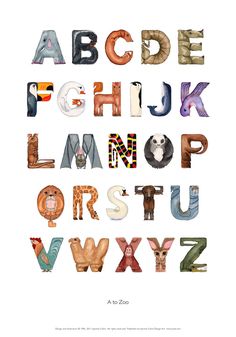 the alphabet is made up of animals and letters