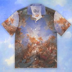 Renaissance aesthetic unisex button up shirt Description: * Featherlight and moisture-wicking material * 65% recycled polyester, 35% polyester * Fabric weight: 2.95 oz/yd² (100 g/m²) * Breathable and moisture-wicking material * Regular fit * UPF50+ protection SHIPPING INFO: Our average shipping time is 4 business days after fulfilment (2-7 days) depending on the order's destination. Shipping speeds by country: * USA, United Kingdom, France, Denmark, Austria, Latvia, Lithuania, Switzerland - 2-5 Summer Custom Print Fitted Shirt, Aesthetic Button Up Shirt, Button Up Shirt Aesthetic, Patterned Button Up Shirts, Shirt Aesthetic, Art Shirt, Perfect Stocking Stuffers, Classical Art, Kawaii Clothes