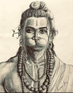 Sketch Of Lord Hanuman, Hanuman Pencil Art, Hanuman Ji Art Sketch, Panchmukhi Hanuman Sketch, Lord Hanuman Sketch Art, Bajrang Bali Sketch, Hanuman Art Drawing Sketches, Hindu God Pencil Sketch, Panchamukhi Hanuman Drawing