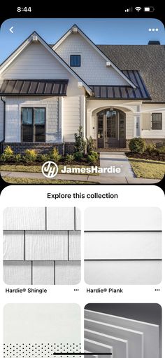 the website for james hardie's exterior products, including sidings and windows