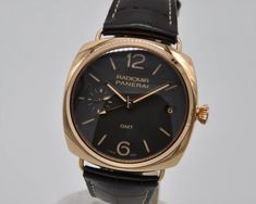 Panerai Radiomir 1940 GMT 3 Days 18k Rose Gold 47mm PAM00421... for $12,999 for sale from a Trusted Seller on Chrono24 Classic Pink Gold Watch With Subdials, Classic Pink Gold Watch For Formal Occasions, Panerai Radiomir, Rose Gold Crystal, Authentic Watches, Time Zone, Rose Gold Case, Rose Gold Bracelet, Crystal Bracelets