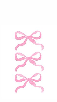 three pink ribbons tied to each other