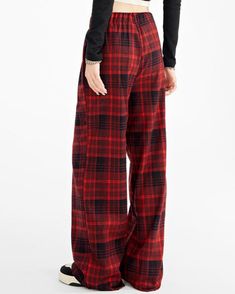 These Grunge Red Pants feature a plaid pattern, a loose fit, and a tie at the waist Size:• S: Waist: 64-76cm/ 25.2-29.9 in, Hips: 114cm/ 44.9 in, Length: 104cm/ 40.9 in• M: Waist: 68-80cm/ 26.8-31.5 in, Hips: 118cm/ 46.5 in, Length: 106cm/ 41.7 in• L: Waist: 72-84cm/ 28.3-33.1 in, Hips: 122cm/ 48.0 in, Length: 108cm/ 42.5 in• XL: Waist: 76-88cm/ 29.9-34.6 in, Hips: 126cm/ 49.6 in, Length: 110cm/ 43.3 inMaterial: Cotton, Polyester Pajama Pants Aesthetic, Red Plaid Pants, Plaid Pajama Pants, Flannel Pants, Platform Mary Janes, Pants Vintage, Pj Pants, Red Pants, Plaid Pants