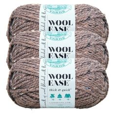 wool ease yarn ball in brown