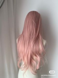 Light Pink Hair Pale Skin, Cotton Pink Hair, Colourful Hair Aesthetic, Crystal Pink Hair, Ice Pink Hair, Best Hair Colours For Pale Skin, Dusky Pink Hair, Long Pastel Pink Hair