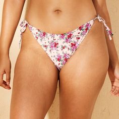 Women's Low-Rise Ultra High Leg Extra Cheeky Side-Tie Bikini Bottom - Wild Fable™ Pink/Red Floral Print L Red Floral Print, Cheeky Bikinis, High Leg, Swimwear Fashion, Wild Fable, Red Floral, Pink Red, Low Rise, Fitness Fashion