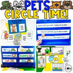 the pets circle time activities are great for kids to practice their reading skills and help them learn