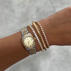 DETAILS Get the chicest, timeless look with our newest style! The 6.5" bracelet + 1" extension dazzles with top-notch imitation diamonds that sparkle and shine bright white. Wear it alone for an elegant feel or stack with another--we highly suggest getting two! Hamptons Tennis, Wrist Stacks, Sparkle And Shine, Jewelry Essentials, Expensive Jewelry