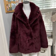 Brand New With Out Tag, Smoke And Pets Free Home.Never Used Chic Burgundy Winter Outerwear, Chic Burgundy Outerwear For Winter, Ugg Coat, Quilted Fleece Jacket, Ugg Jacket, Long Teddy Coat, Black Raincoat, Faux Fur Hoodie, Blue Puffer Jacket